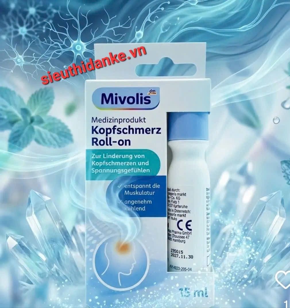 Thanh lăn trị đau đầu Mivolis Kopfschmerz Roll-on