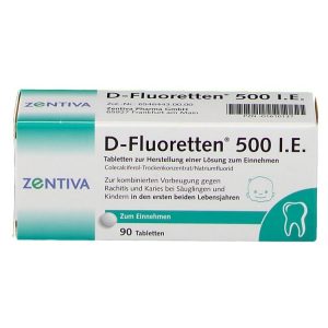 Vitamin D Fluoretten 500 IE cho trẻ sơ sinh và trẻ nhỏ