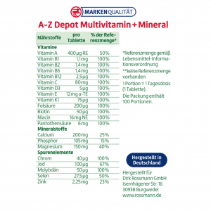vitamin tổng hợp Altapharma A-Z Depot