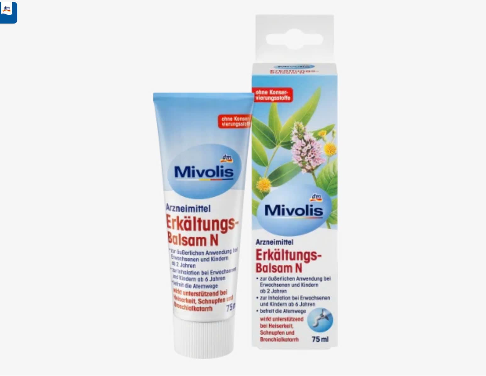 Dầu bôi ấm ngực Mivolis Erkaltungs Dầu bôi ấm ngực Mivolis Erkaltungs